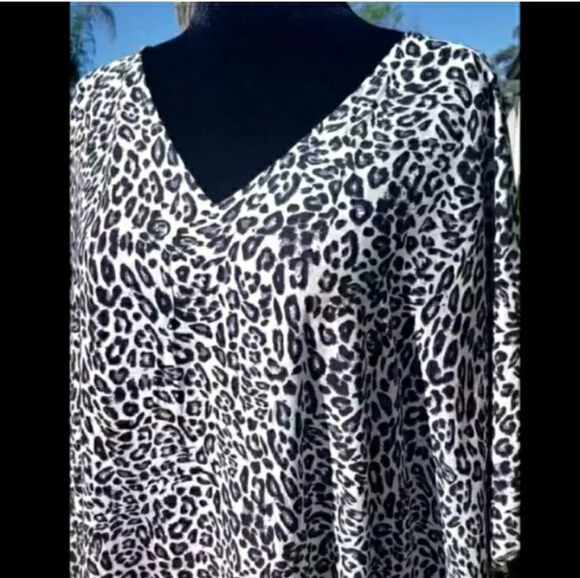 Kaftan Leopard Dress Maxi Cover Up Animal Print NEW 🦋 LAST 1 - Picture 3 of 11